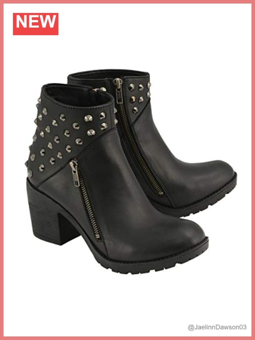 Synthetic Leather Mid-Calf Boots with Platform Heel & Side Zipper
